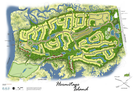 Hermitage Island, Georgia Master Plan